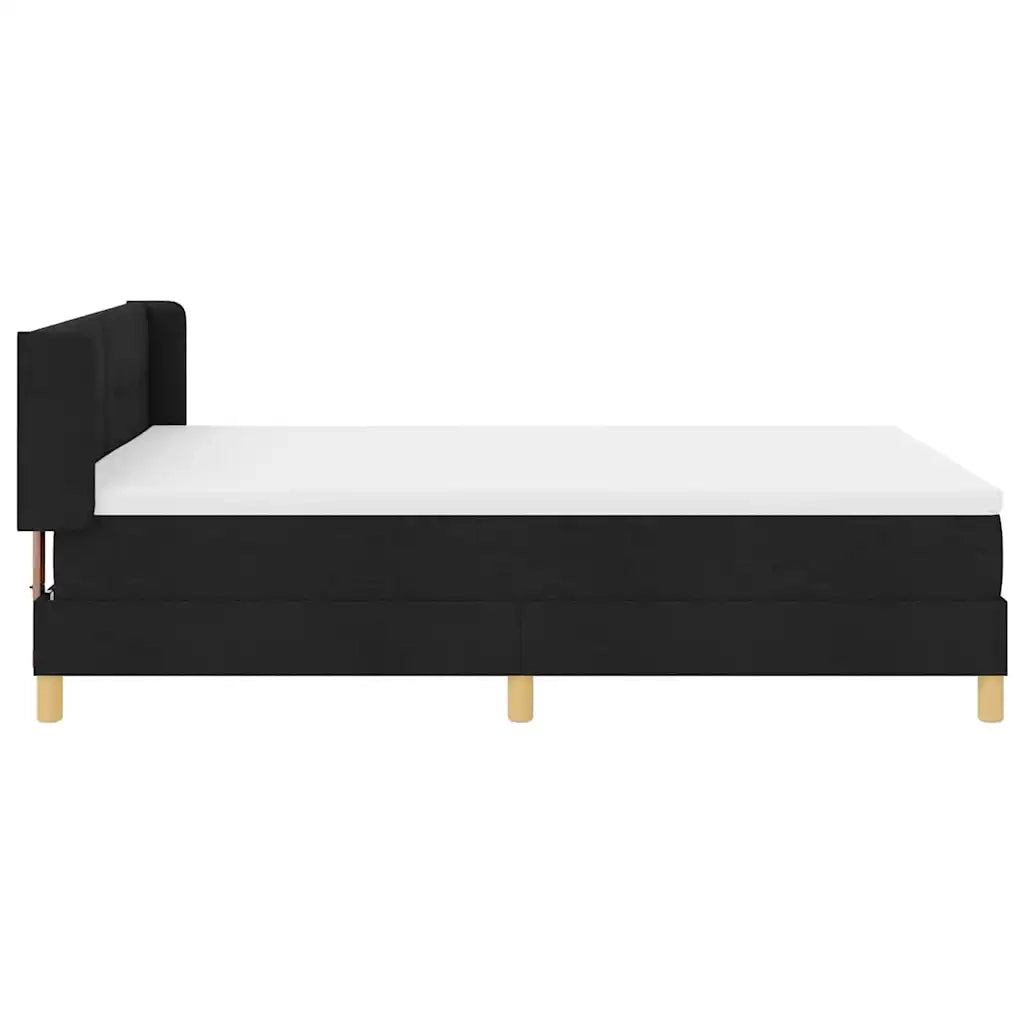 Letto a molle con materasso Nero 200 x 160 cm Tessuto
