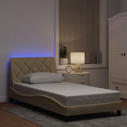Giroletto con LED senza Materasso Crema 100x200 cm in Tessuto 3310655