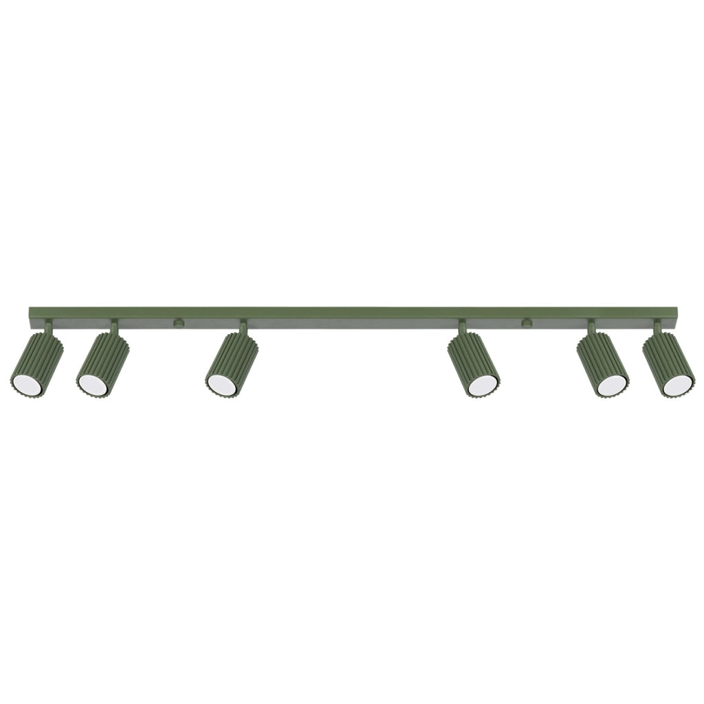 Plafoniera a barra GRAVIO verde oliva 117cm 6xGU10