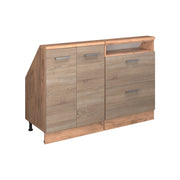 Mobile cucina sottotetto R-Line Sonoma/Rovere dorato 120 cm Set di 2 Vicco