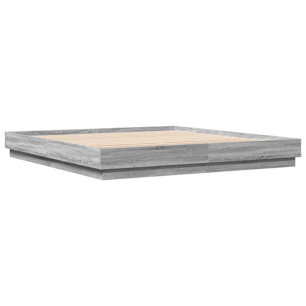 Giroletto-Struttura Letto Grigio Sonoma 180x200 cm in Legno Multistrato 691919
