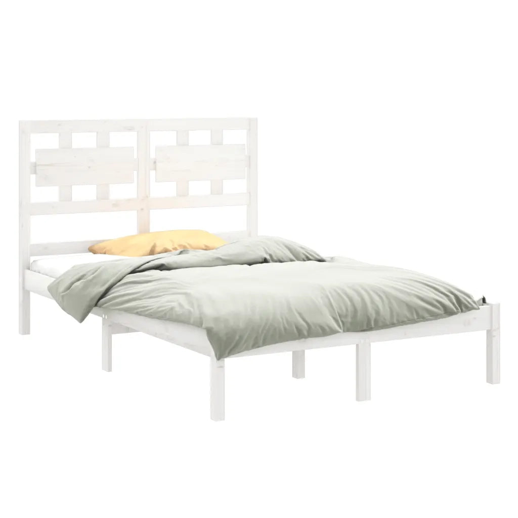 Giroletto-Struttura Letto Bianco in Legno Massello 120x200 cm 123350