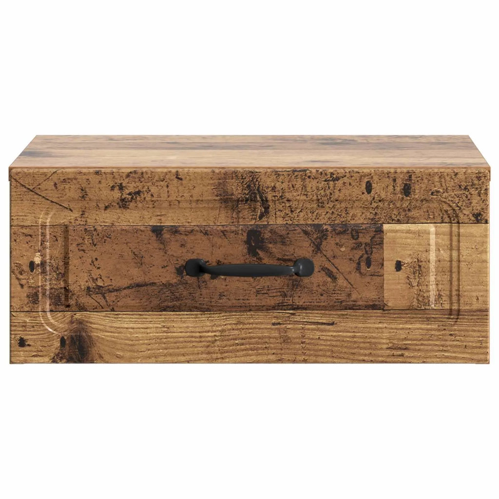 Mobiletto da notte a muro 2 pcs Legno antico 49 x 34,5 x 20 cm 899312