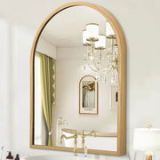 Specchio a forma di boog per bagno, specchio da appendere al muro, dimensioni 65 x 45 cm, specchio da tavolo per camera da letto, ingresso, soggiorno, cornice in lega di alluminio