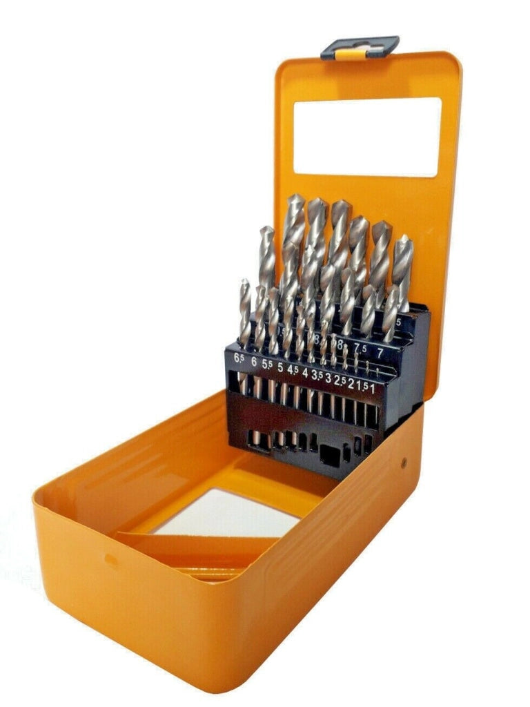 Set 19 punte per trapano HSS elicoidali ferro misure da 1 a 10mm Art. 501002
