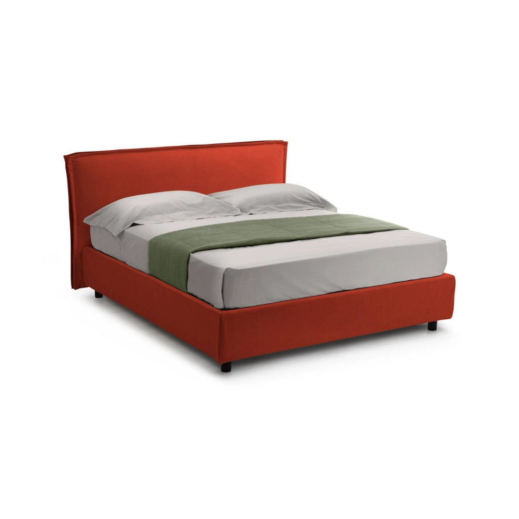 Broni, Letto Alla Francese Materasso Incluso Made in Italy, Arancione