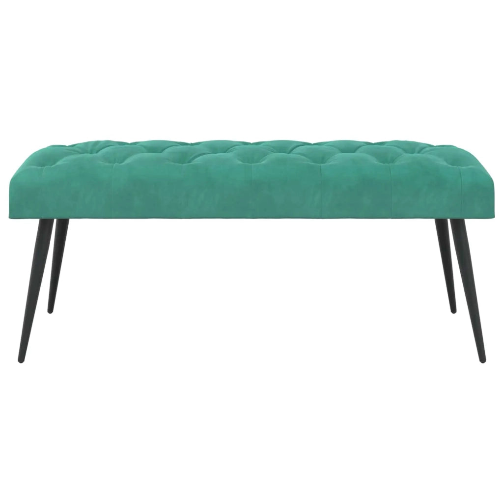 Panchina con bottoni imbottiti Turchese 110 x 40 x 46 cm 42038581