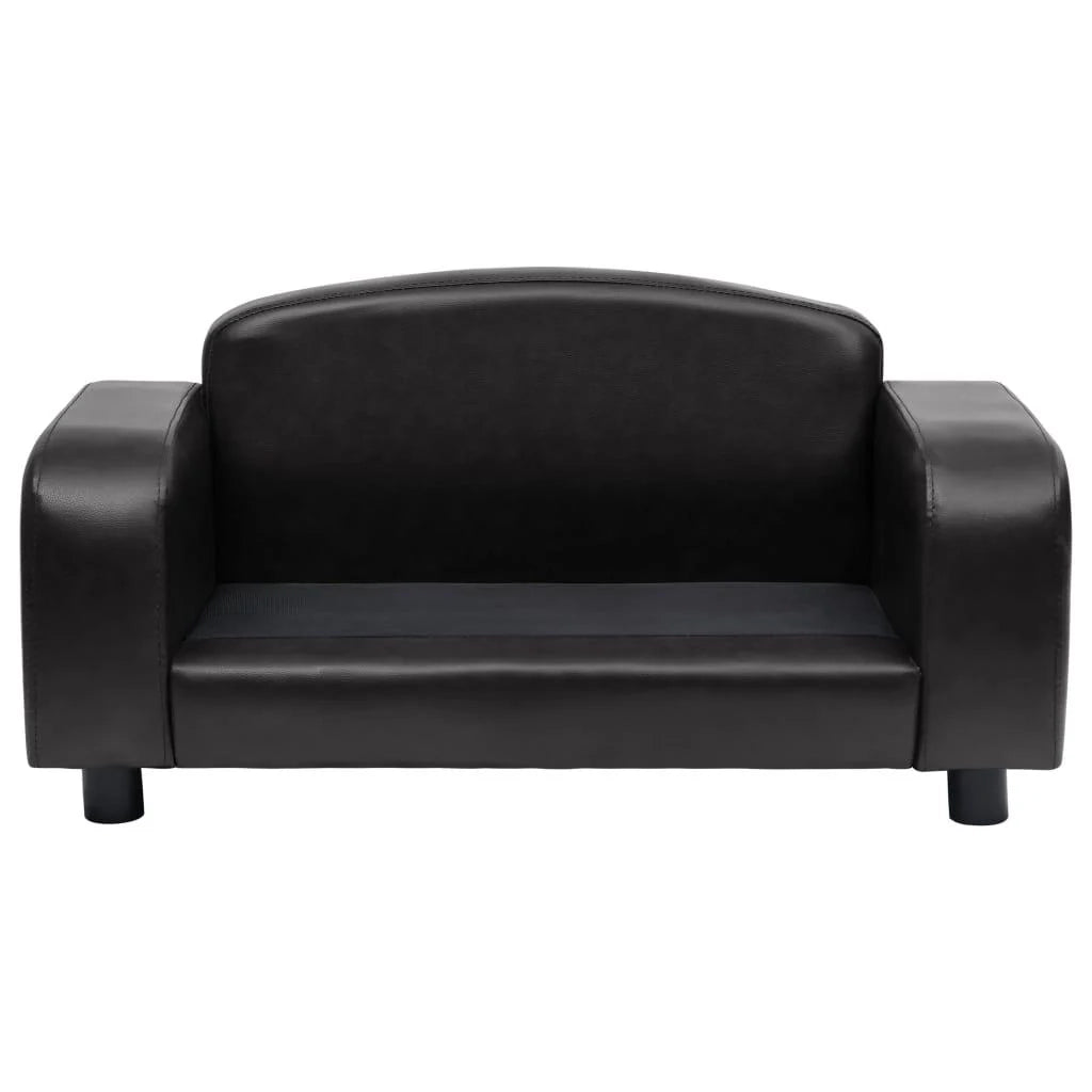Divano per cani nero 80 cm sintetico nero 02_0000207