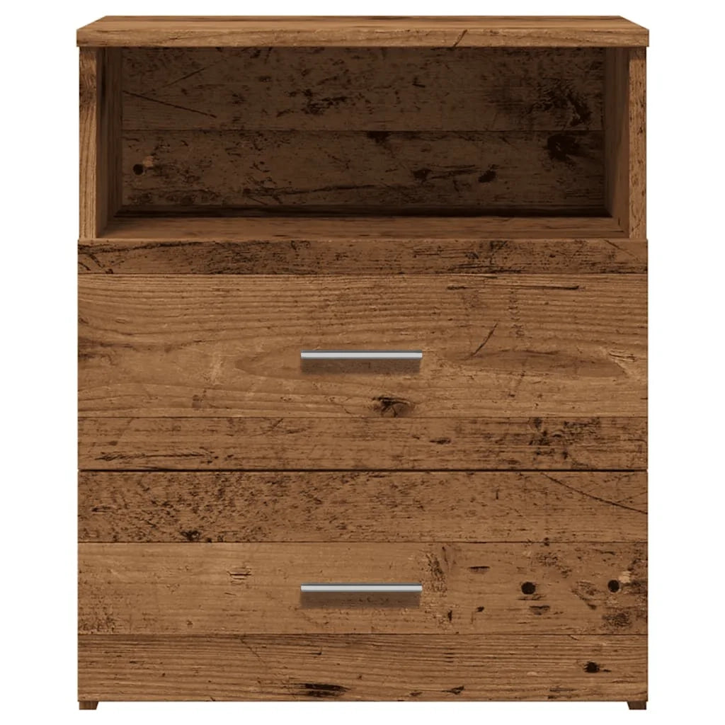 Comodini Legno Antico 2 pz 50x32x60 cm in Legno Multistrato 856565