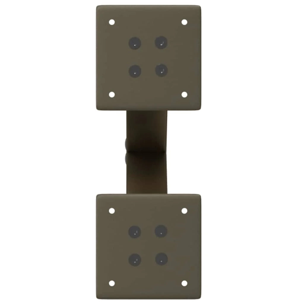 Set di 2 gambe per tavolino da caffè a forma di X 28 x 43 cm con piedini regolabili design moderno acciaio naturale 02_0057166