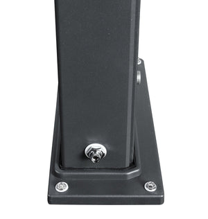 Doccia Solare Ibrida da Giardino 40L Miscelatore e Doccetta Lavapiedi Antracite/Inox