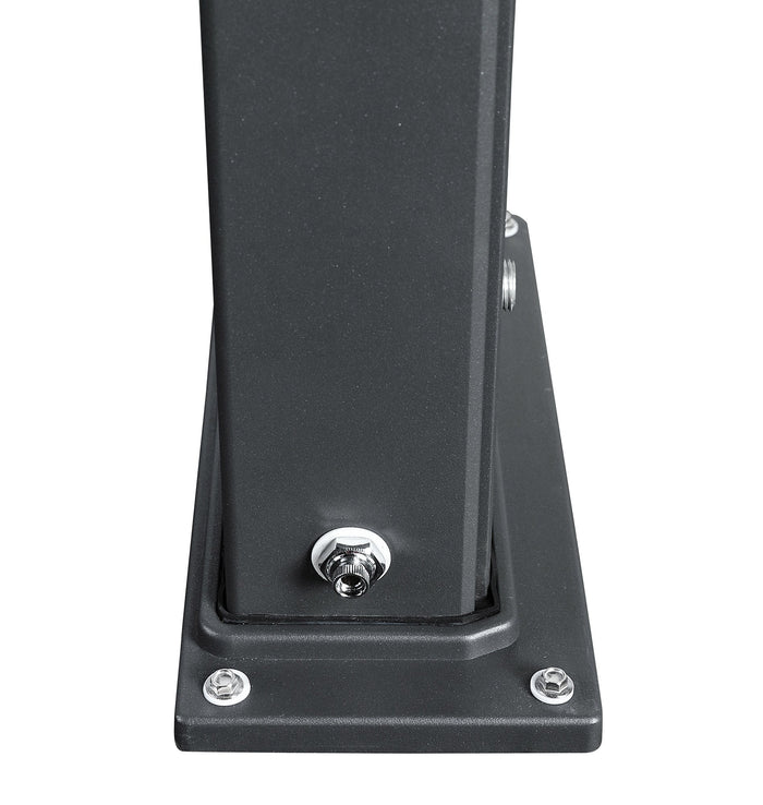 Doccia Solare Ibrida da Giardino 40L Miscelatore e Doccetta Lavapiedi Antracite/Inox