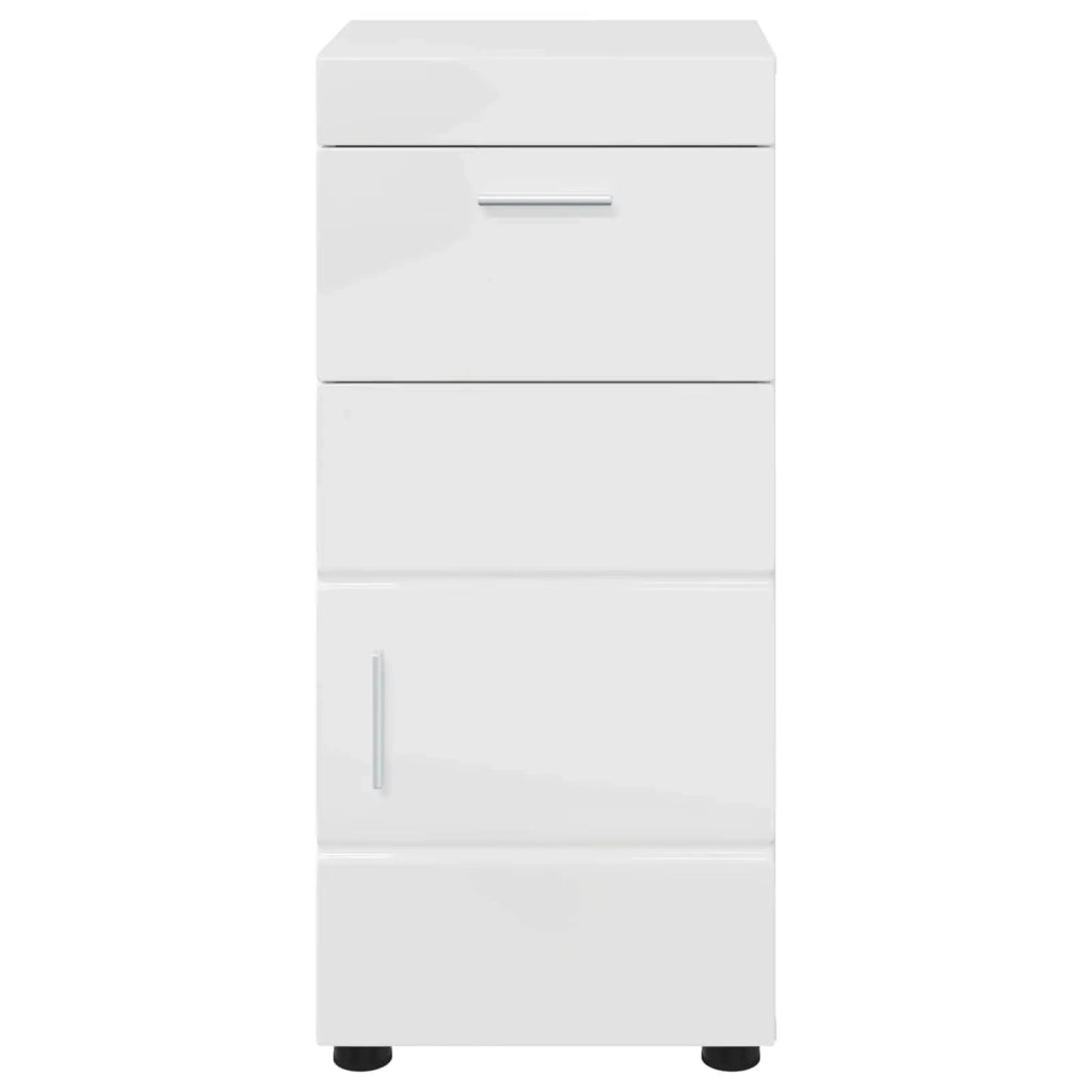 Set di Armadi da Bagno TULUM Bianco Lucido 37 x 31,5 x 82 cm