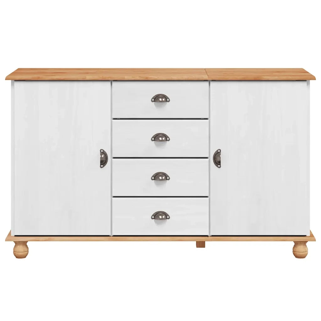 Credenza ASKIM 133,5 x 40 x 79 cm Legno di pino massello 4105432