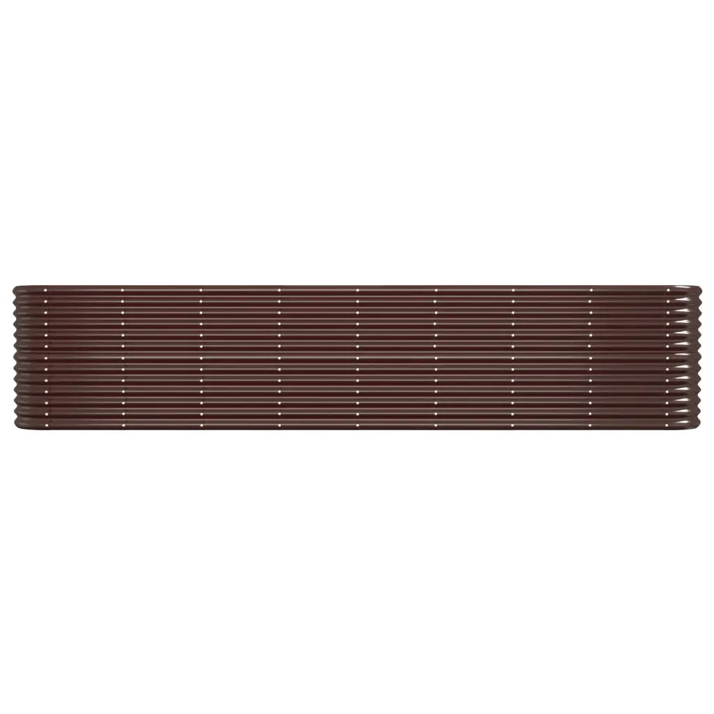 Letto Giardino Acciaio Zincato 332x40x68cm Marrone 318910