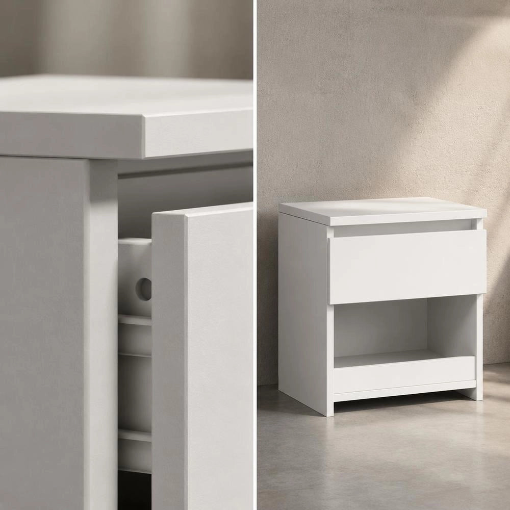 Bedside Tables 2 Pcs. White 40x30x39 Cm Wood Material