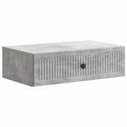 Tavolino da Parete Laterale Grigio Cemento 59 x 34,5 x 17 cm