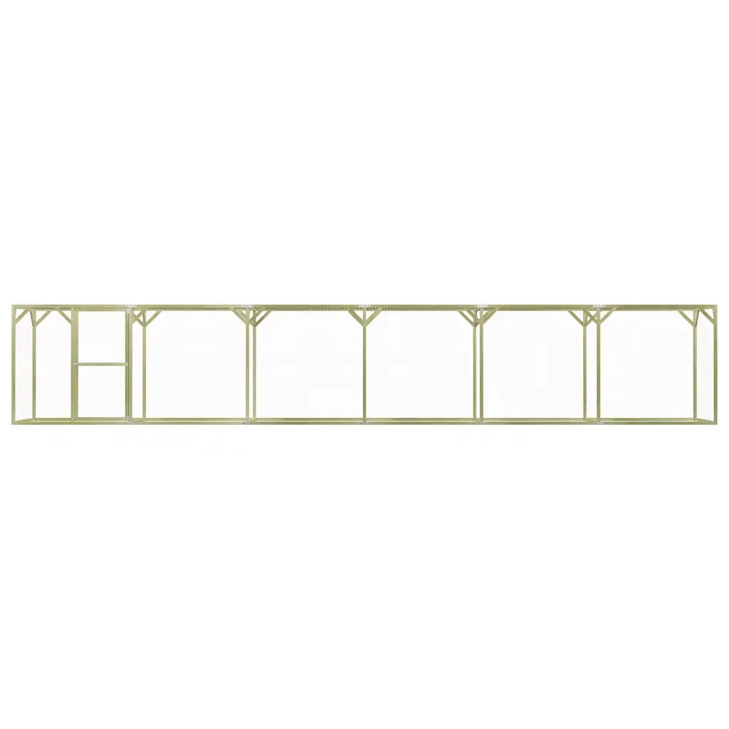 Pollaio 1,5x9x1,5 m in Legno di Pino Impregnato cod mxl 51583