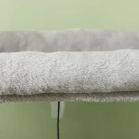 Albero per Gatti Multilivello Alto 132 cm con Casetta, Lettino, Pali Tiragraffi, Spazzola e Pallina, Grigio