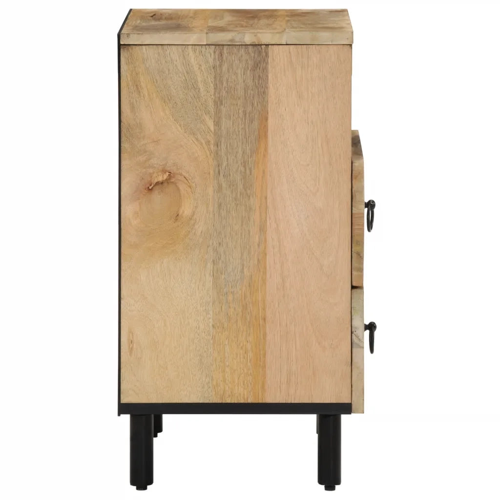 Comodino-Tavolino da notte 50x33x60 cm in Legno Massello di Mango 997477