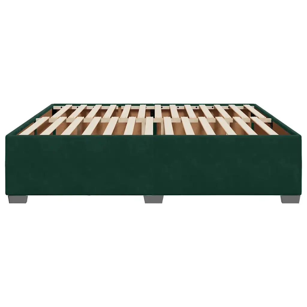 Giroletto senza Materasso Verde Scuro 180x200 cm in Velluto