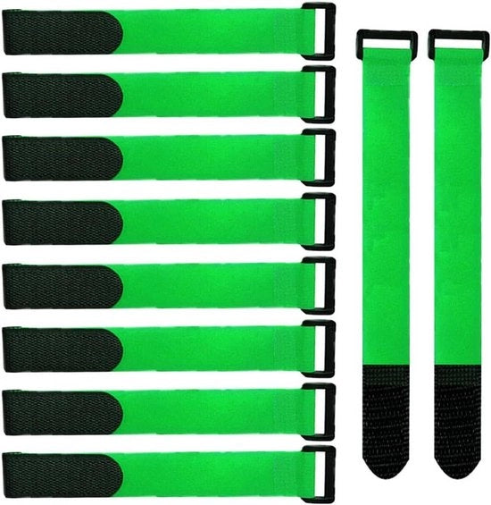 20 Set di Cinture per Cavi in Nylon, 30 x 2 cm, Cinture per Cavi Riconfezionabili - Verde