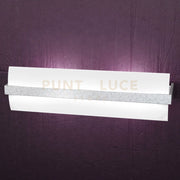 WOOD APPLIQUE CM.50 2 LUCI FOGLIA ARGENTO 1019-A50-FA
