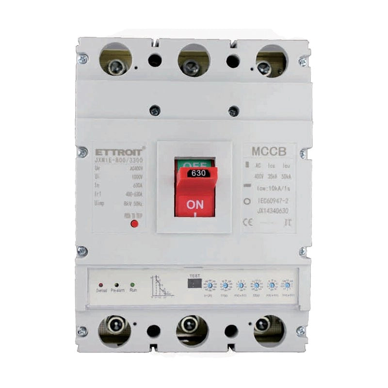 MCCB Interruttori Scatolati Magnetotermici Regolabile 3P  50kA Regolabile 400A-630A AC 400V IP20 IEC60947-2