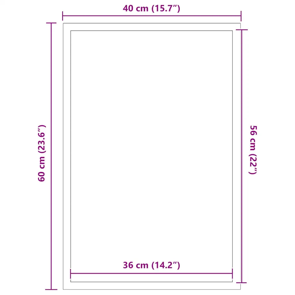 vidaXL Zerbino Grigio 40x60 cm