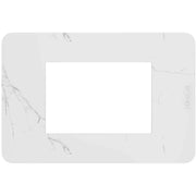 Placca Bticino MatixGO Effects 3 moduli Carrara effetto marmo JA4803EM
