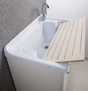 Mobile Lavatoio in ABS 80x50x88 cm 2 Ante Ambrosini Doris Bianco Opaco