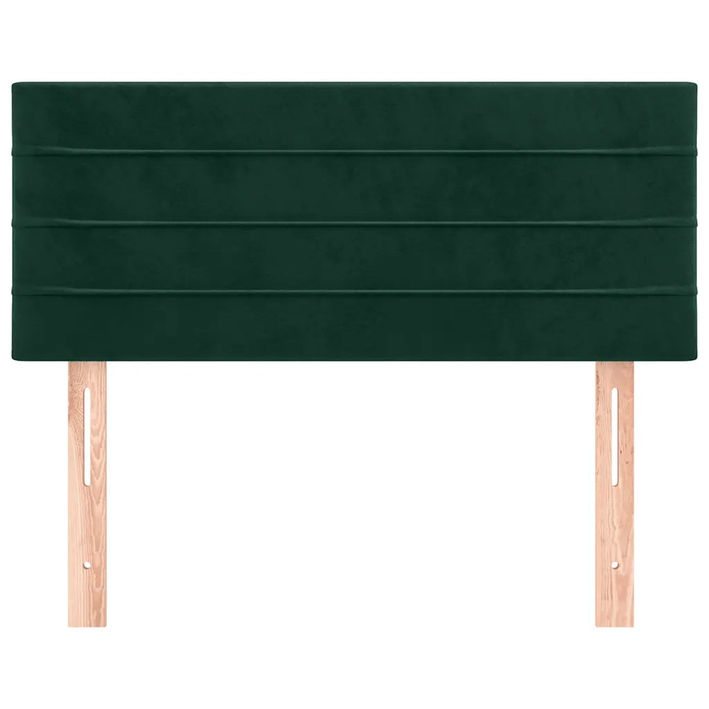 Testiera-Testata-Testiera Decorativa Verde scuro 90x5x78/88 cm in Velluto 499356