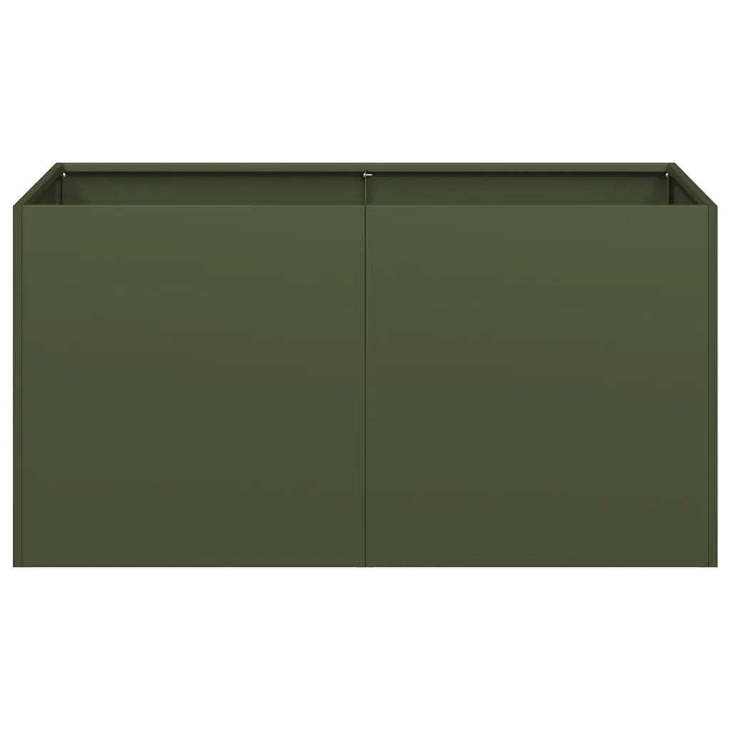Fioriera Verde Oliva 80x40x40 cm in Acciaio Laminato a Freddo 860671
