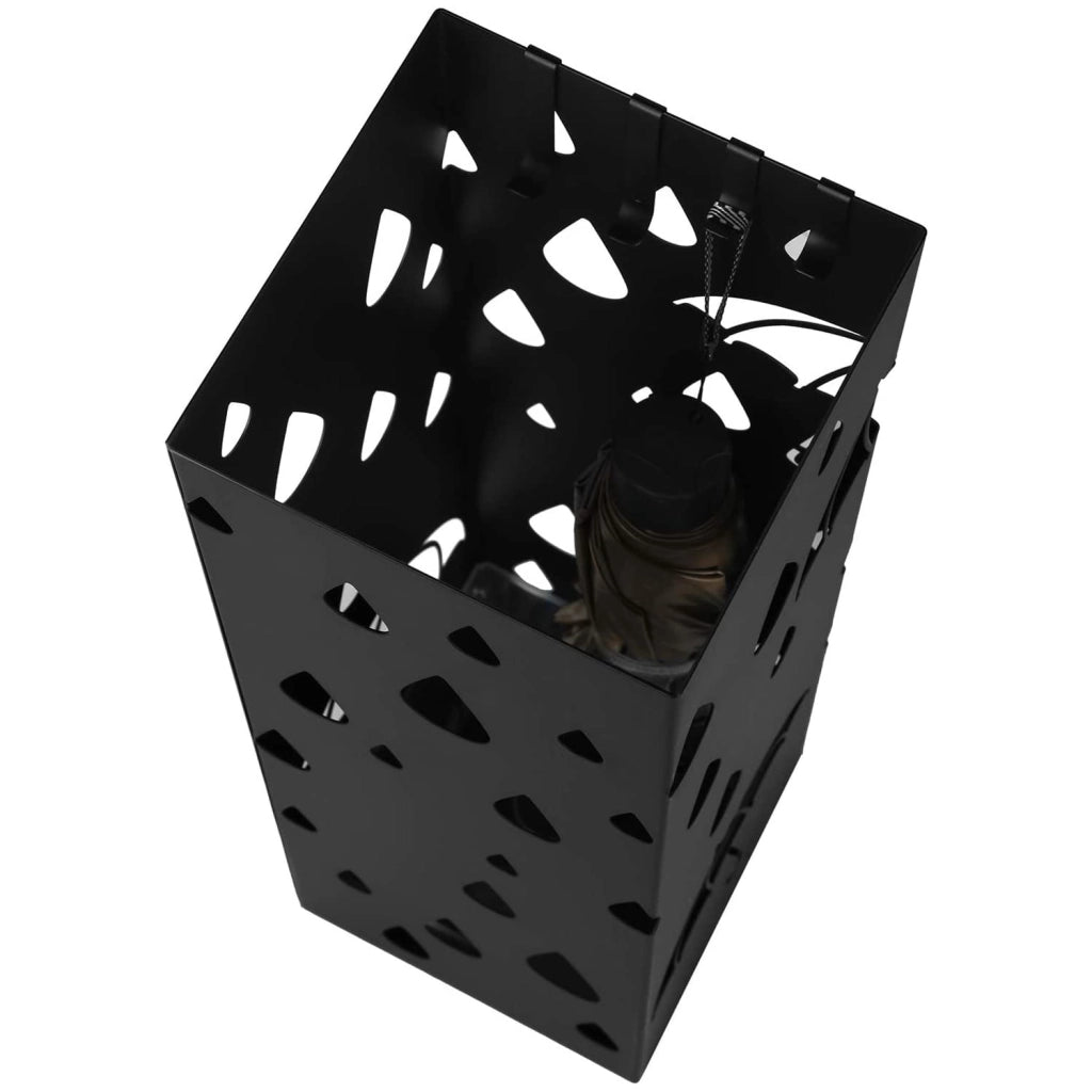 Portaombrelli Valora LUC49B in metallo nero dal design moderno per l'ingresso