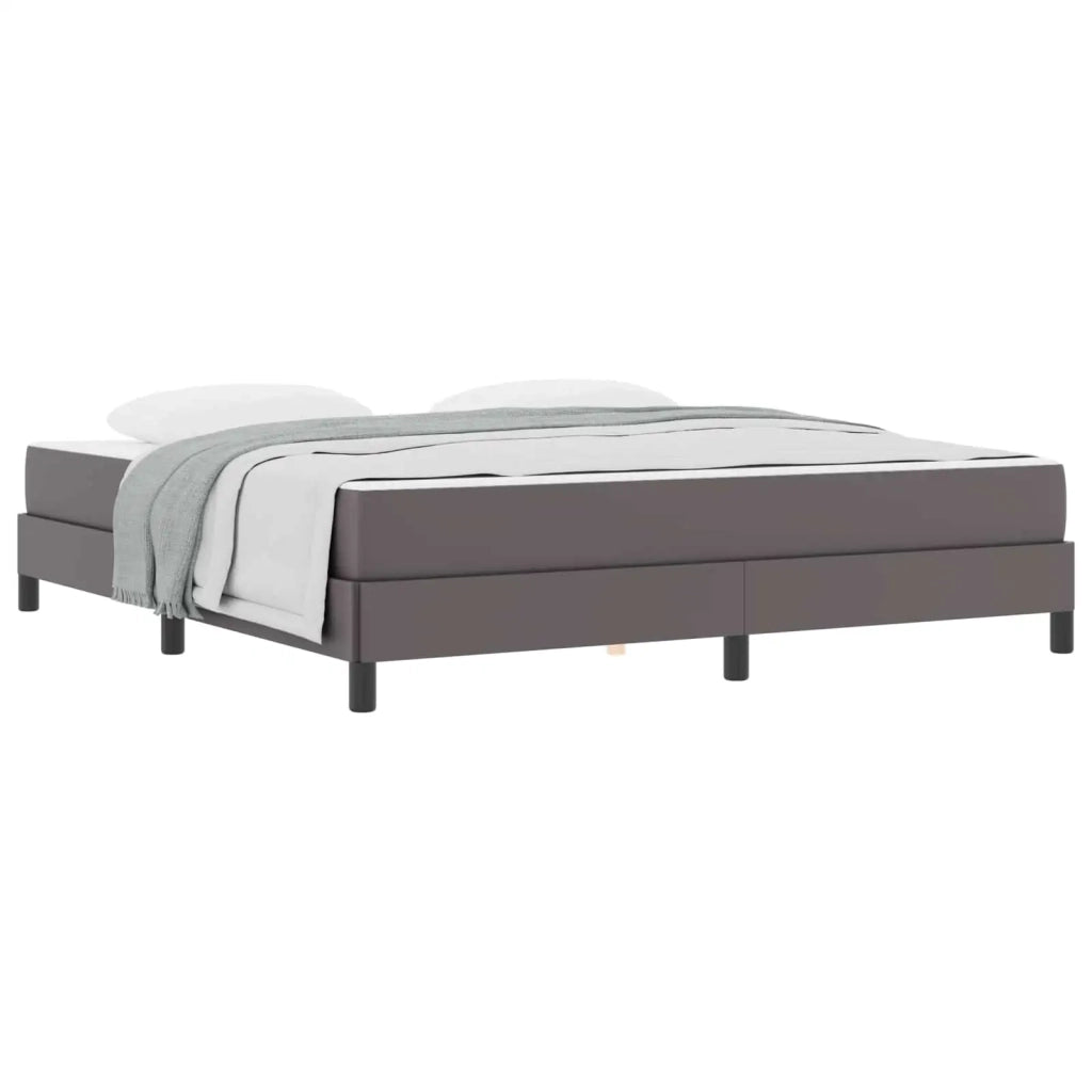 Struttura del letto con materasso Grigio 180 x 200 cm Tessuto