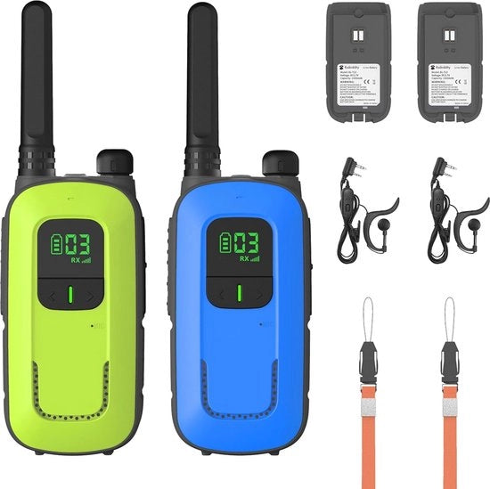 Radio a Mano per Bambini fino a 12 Anni - Radio PMR446 con 16 Canali, Batterie Ricaricabili e Comunicazione Chiara