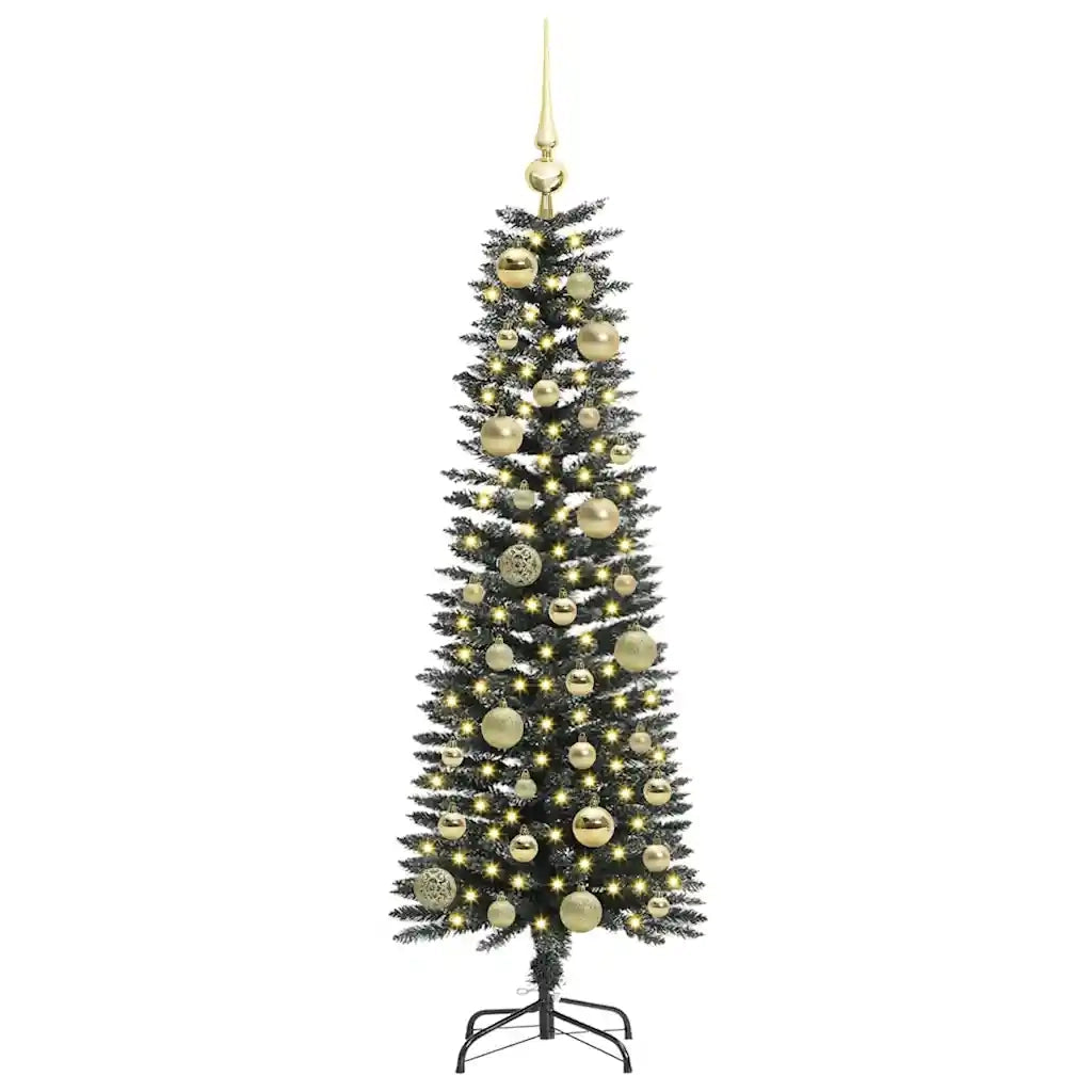 Albero di Natale Artificiale-Albero Natalizio con 150 LED Verde 120 cm 947614