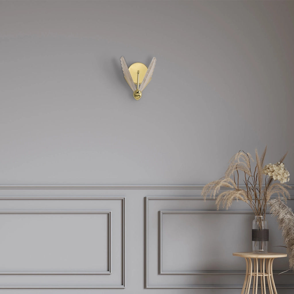 Applique Mariposa Light Prestige 2 LED ottone vetro