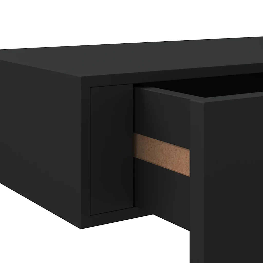 Scaffale con Cassetti da Parete Nero 40x23,5x10 cm in MDF 330243