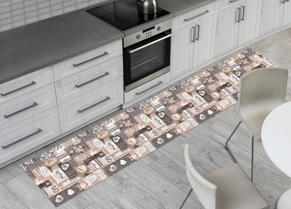 Tappeto Passatoia Antiscivolo Con Stampa Digitale Dis. Couture Paris - 50x180 - Heart&Roses