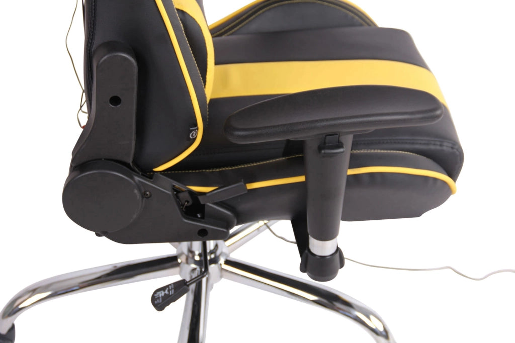 Sedia Ufficio Massaggiante Limit XM In Similpelle Nero/giallo