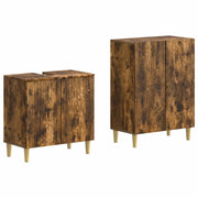 Set di Armadi da Bagno da 2 Pezzi ARNHEM Rovere Fumo 3417608