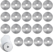 Reservemessen 45 mm acciaio inossidabile - 20 pezzi di rulli di forbici con scatola di conservazione - carta stoffa quadrata per scrapbooking e cucito.
