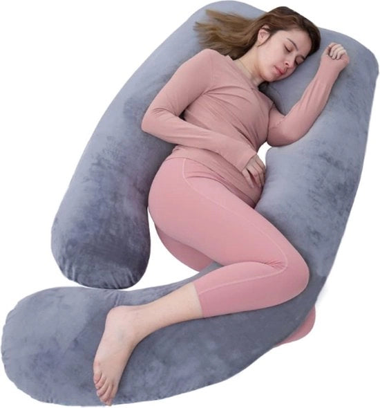 Cuscino per la gravidanza XXL - Cuscino per la gravidanza a forma U - Cuscino per la gravidanza extra grande