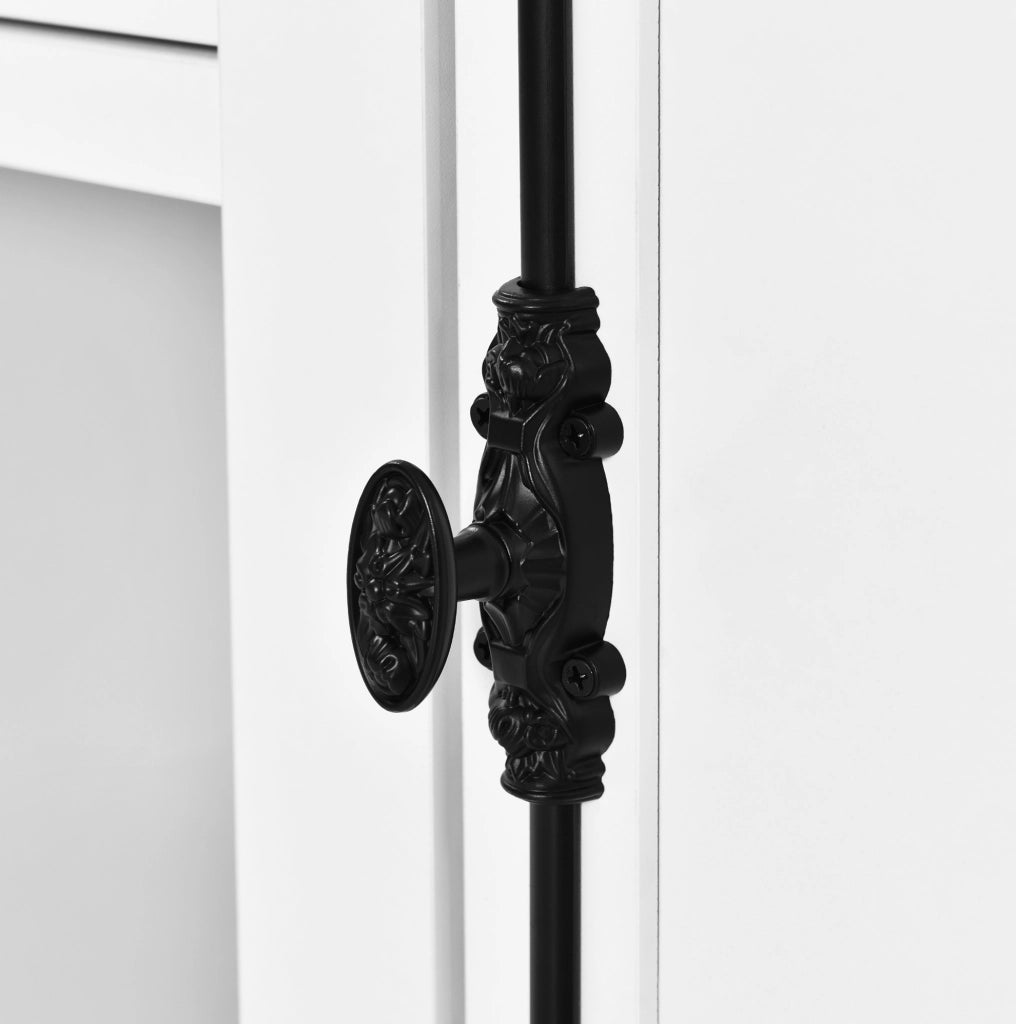 Vetrina bianca con LED controllati da app; 143x45;5x170 cm; in MDF