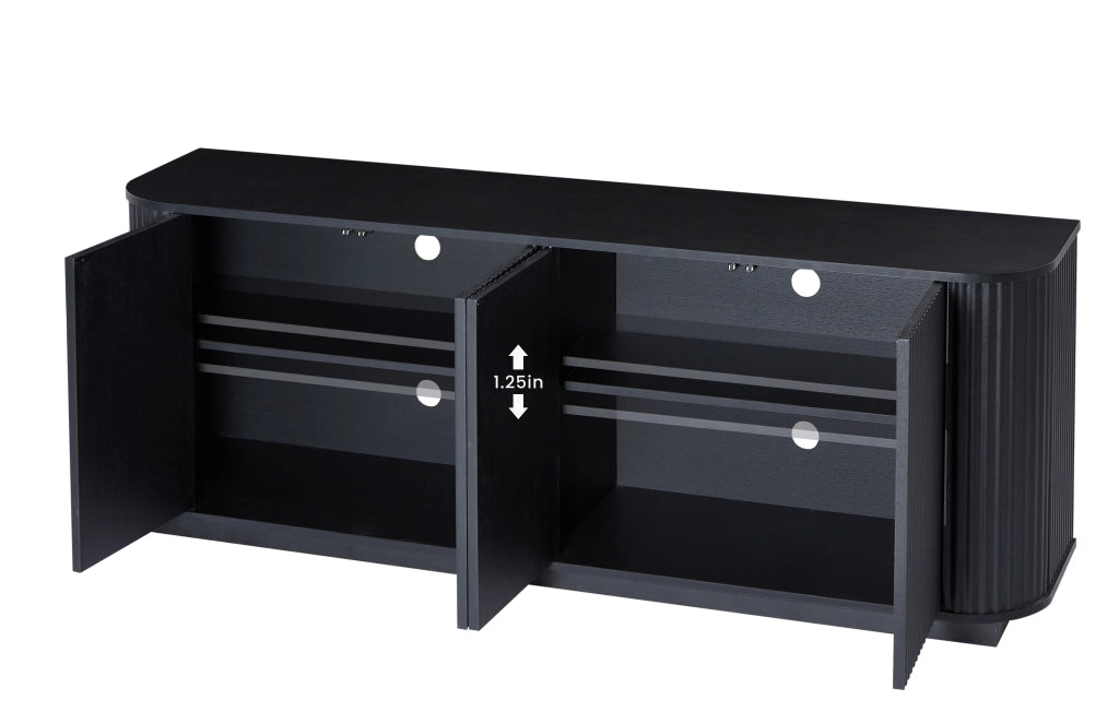 Mobile TV Buffet Credenza ¨C Xylo ¨C Nero, Legno, 162x38x61