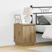 Comodini con Luci LED 2 pezzi Rovere Artisan 39x34,5x50 cm