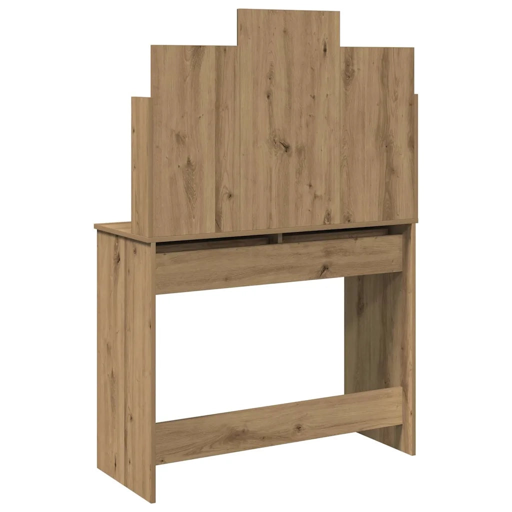 Toeletta con Specchio Rovere Artigianale 96x39x142 cm 857012