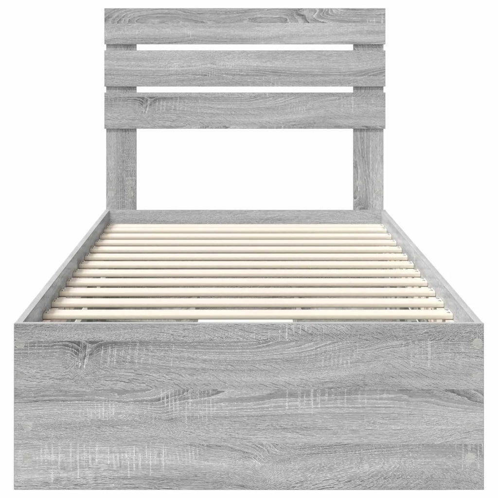 Struttura del letto con cassetto Grigio Sonoma 75 x 190 cm 3411543