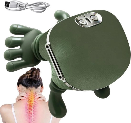 Massaggiatore per Spalle e Collo con Funzione di Calore – Apparecchio di Massaggio Elettrico per Spalle, Collo e Scapole – Massaggiatore a Batteria Shiatsu Senza Fili – Ricaricabile via USB – Rilassante Muscolare e Massaggio dei Punti Acupuntura